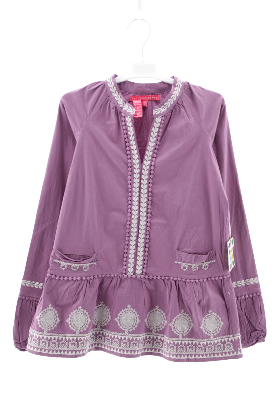Blusa de manga larga de Flamenco de la talla 13 años con etiqueta