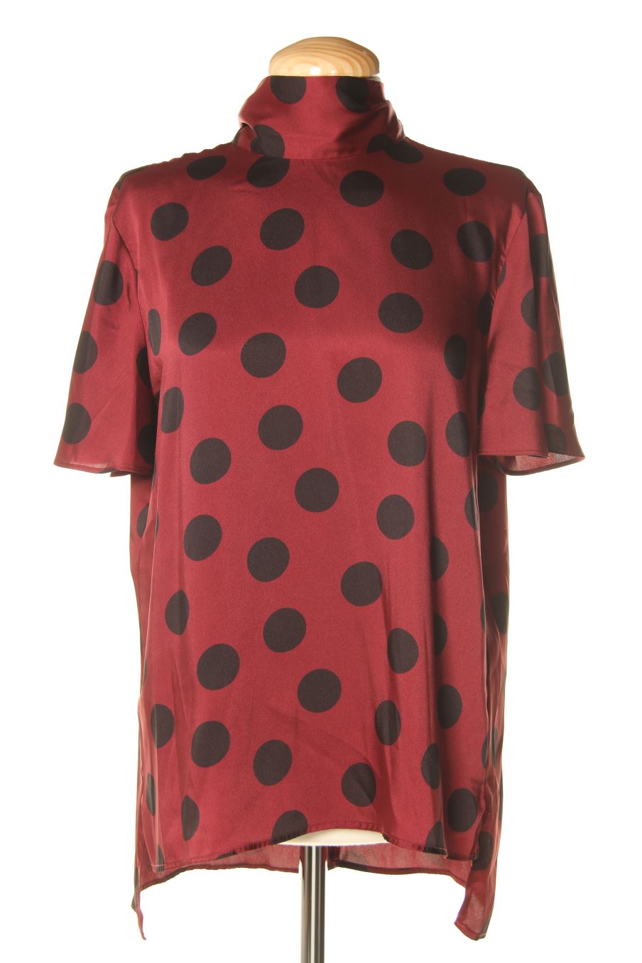 Blusa de manga corta de PERCENTIL de la talla M, de color burdeos
