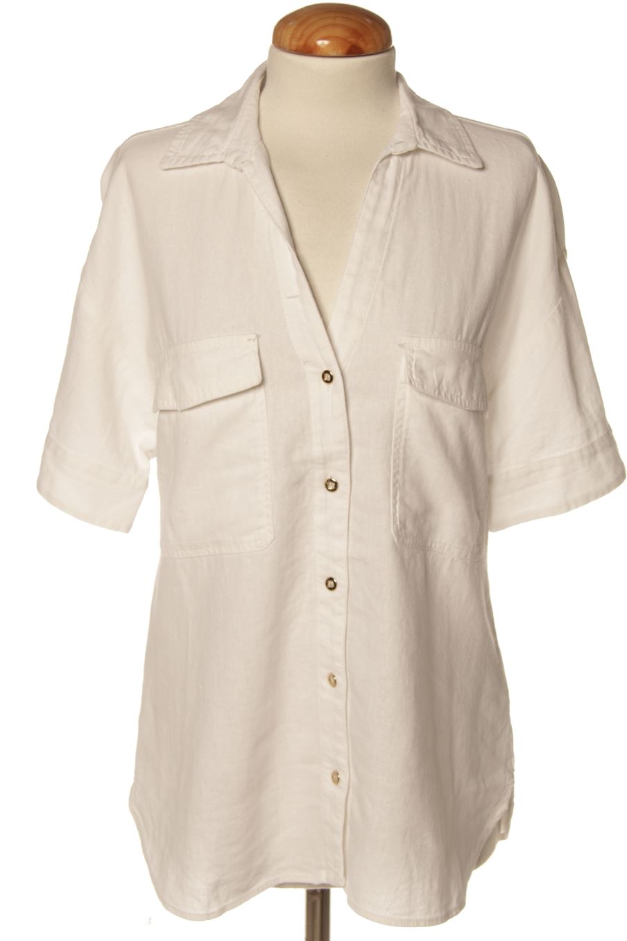 Chemise Zara de la taille S, de couleur blanc