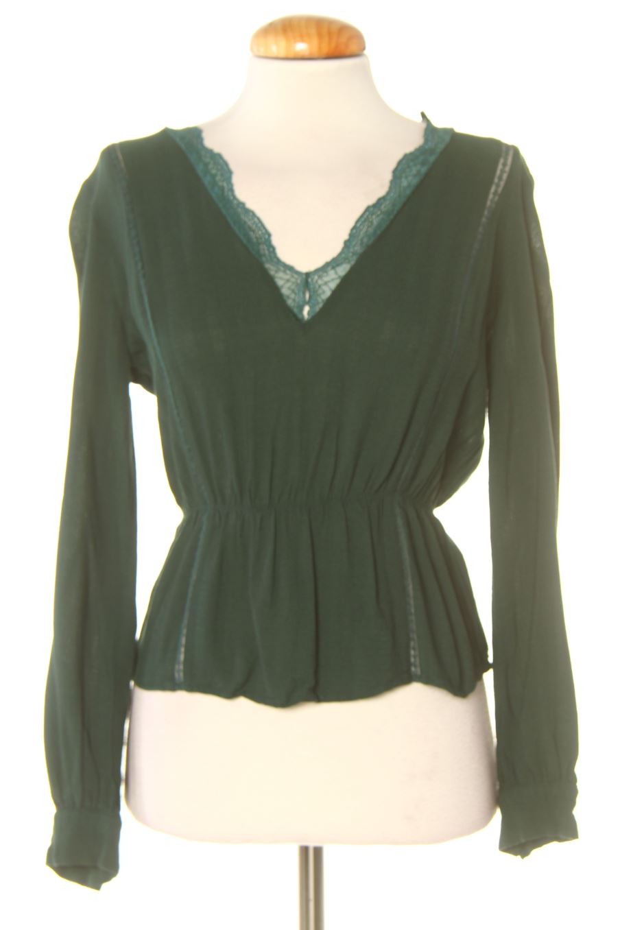 Blouse à manches longues Stradivarius de la taille S, de couleur vert