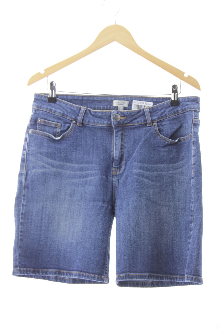 Pantalón corto de Cortefiel de la talla 42, de color azul de ropa vaquera