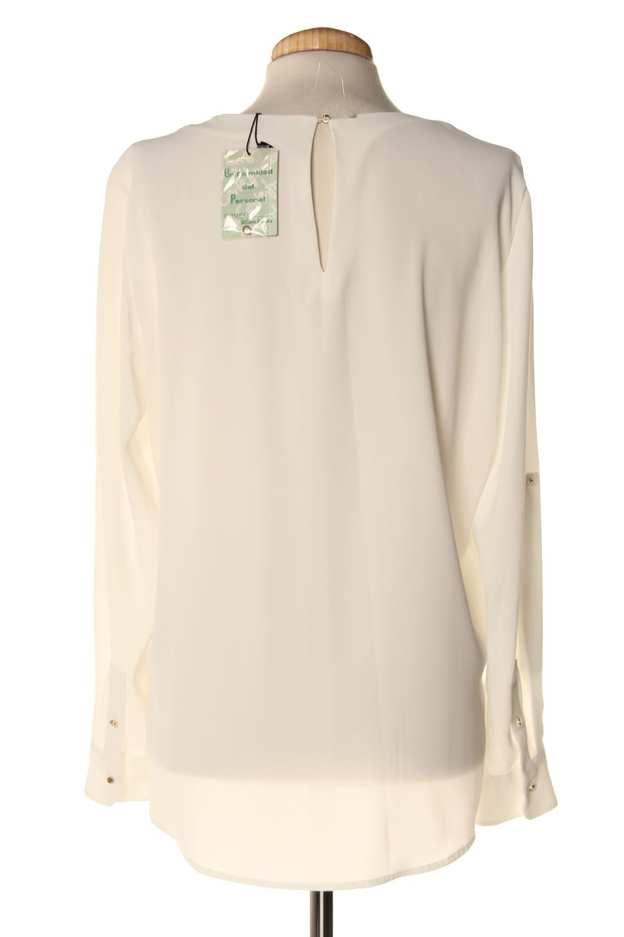 Blusa de manga larga de El Corte Ingles de la talla 40, de color blanco