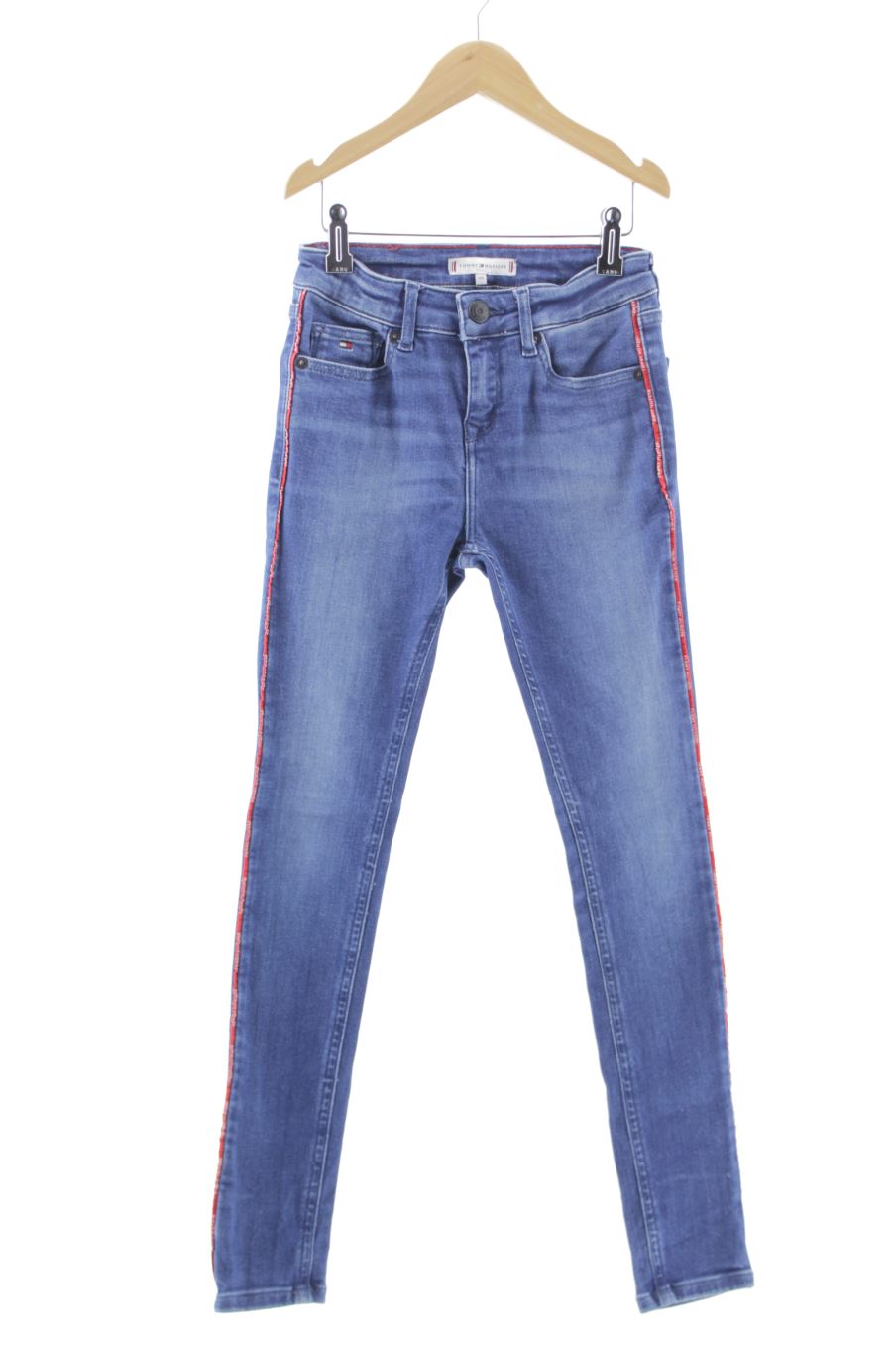 gebraucht Tommy Hilfiger Lange Jeans Größe 140 aus Denim