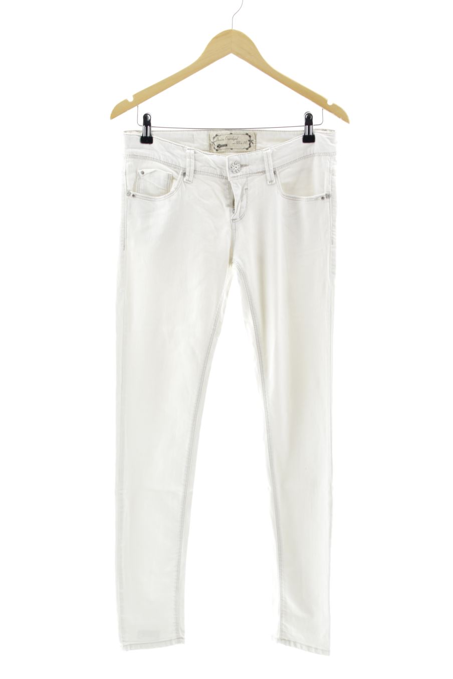 Jeans von Stradivarius Größe 38, Farbe Weiss, aus Jeanskleidung für