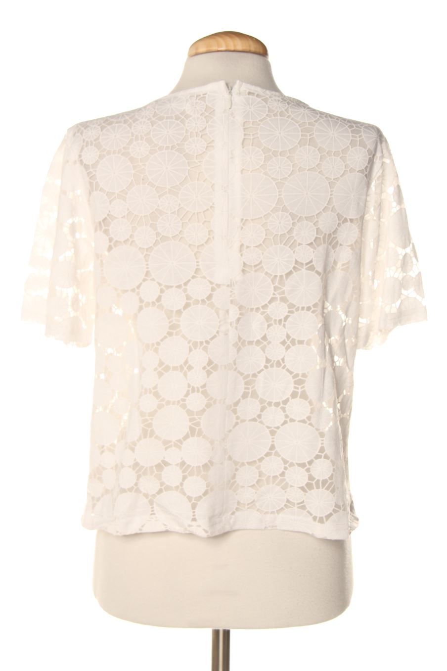 Blouse à manches courtes Mulaya de la taille S, de couleur blanc