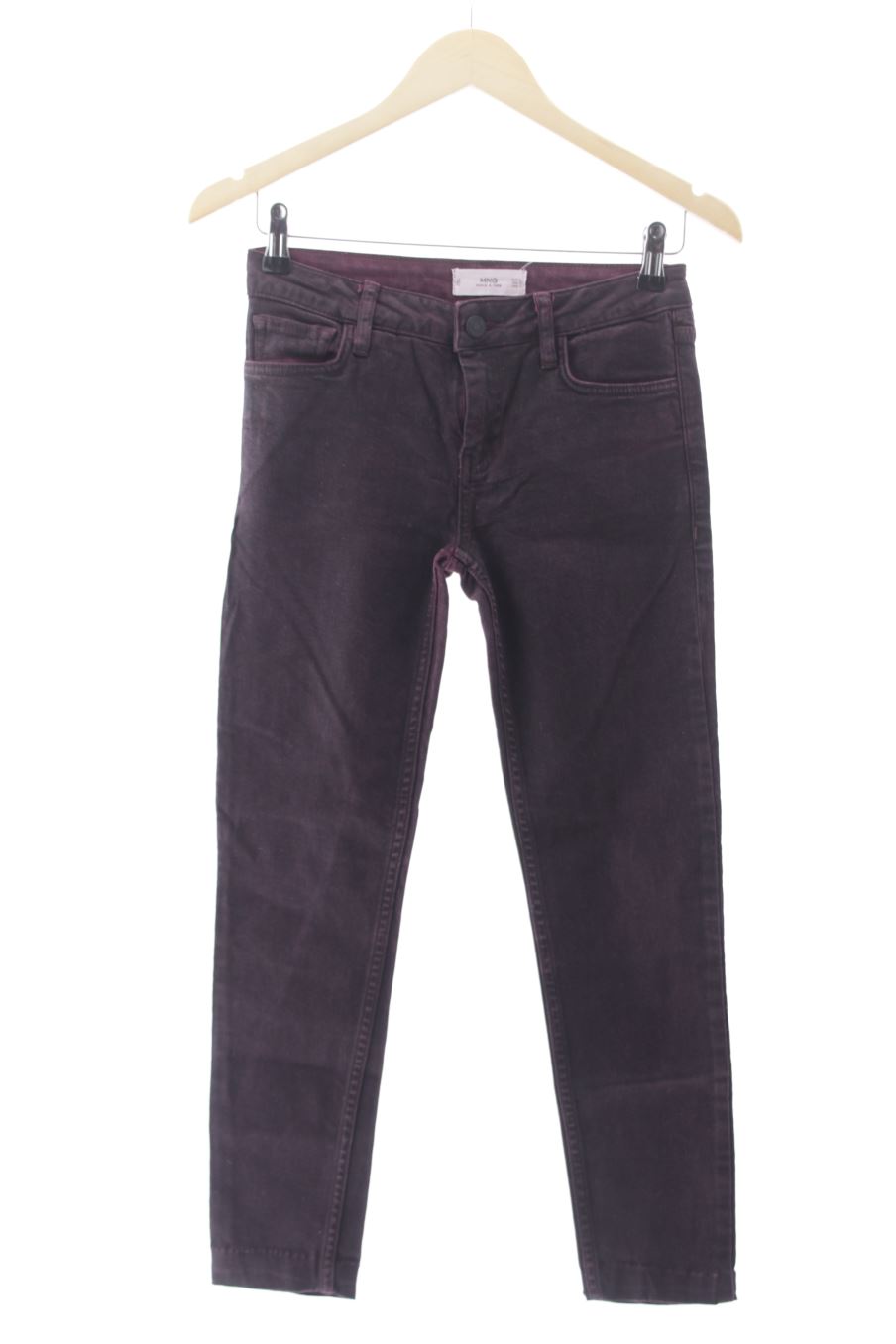 Jeans Mango de la taille 34, de couleur bordeaux de denim