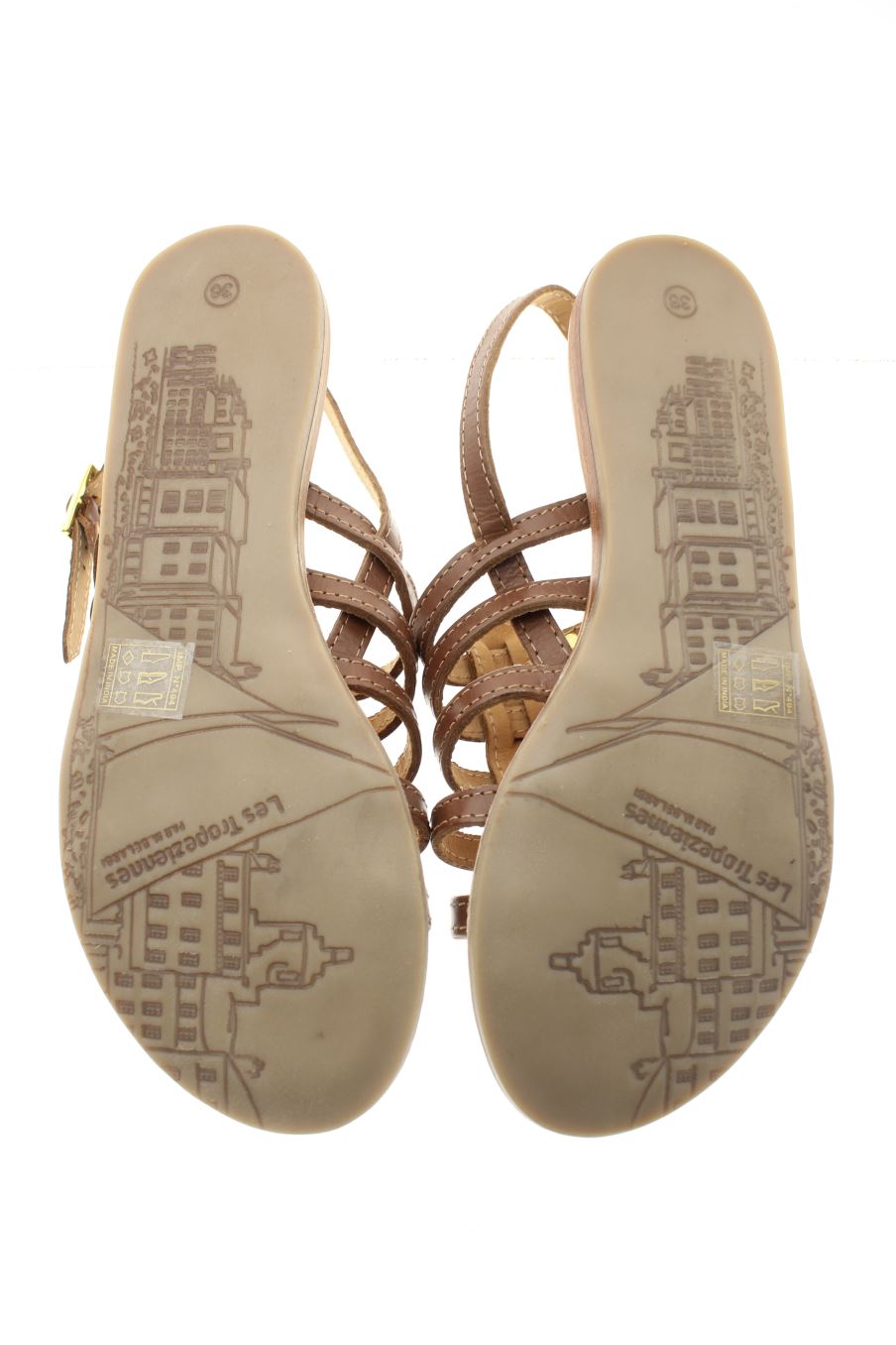Sandalias planas de Les Tropeziennes de la talla 36, de color marrón de