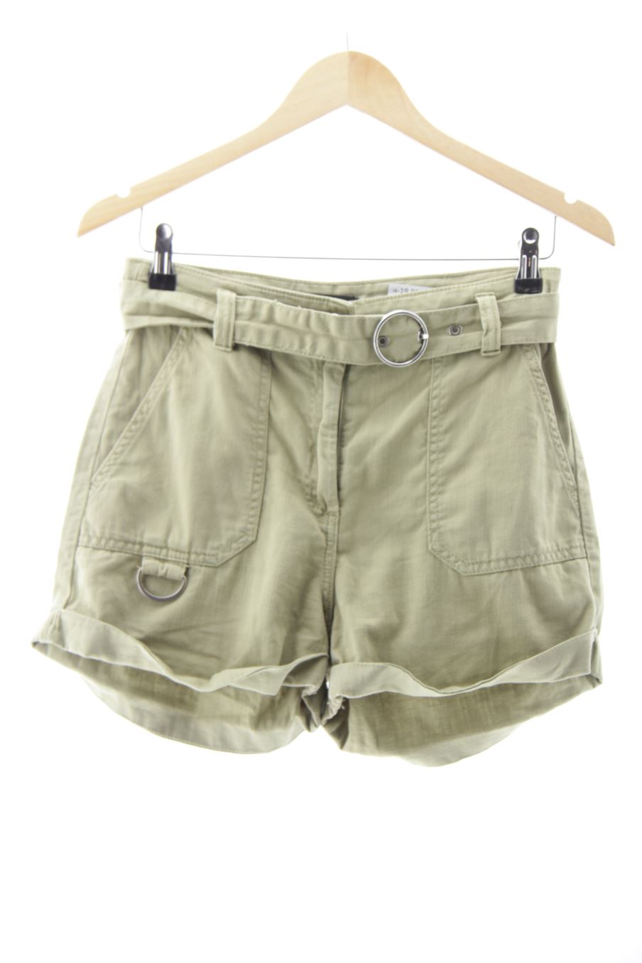 Shorts Bershka de la taille 36, de couleur vert