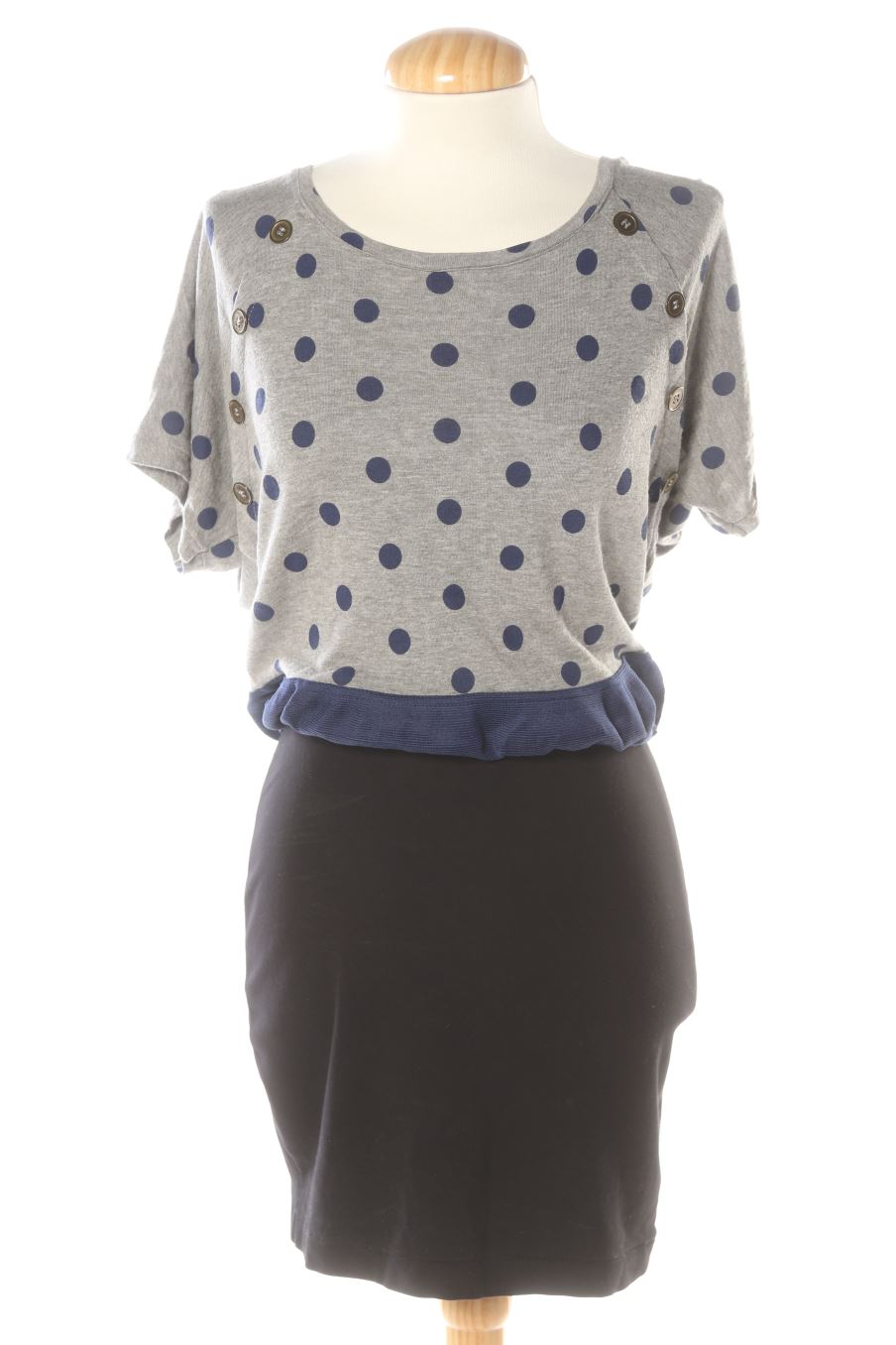 Vestido casual de Pull & Bear de la talla M, de color gris
