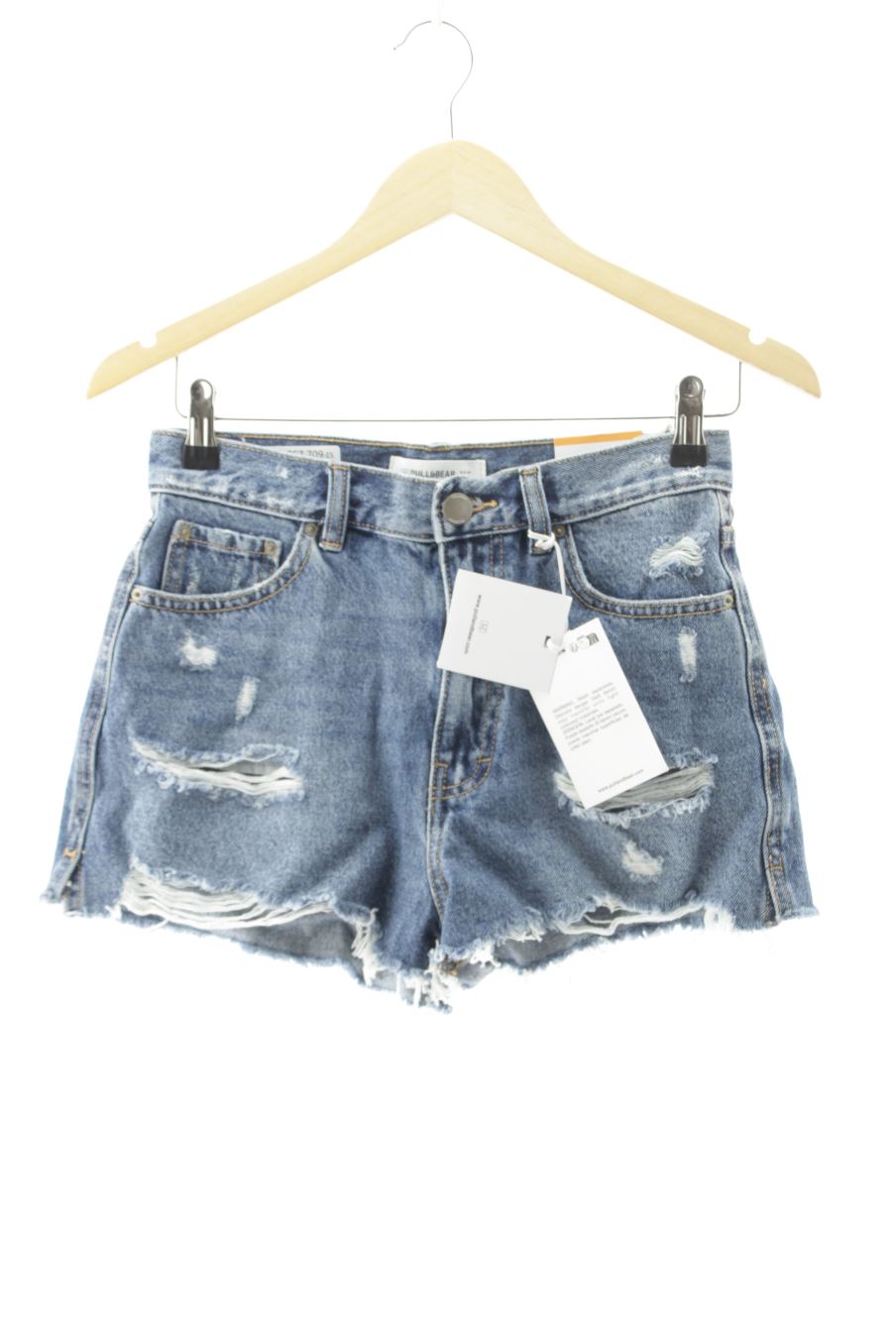 Shorts Pull & Bear de la taille 34, de couleur bleu de denim