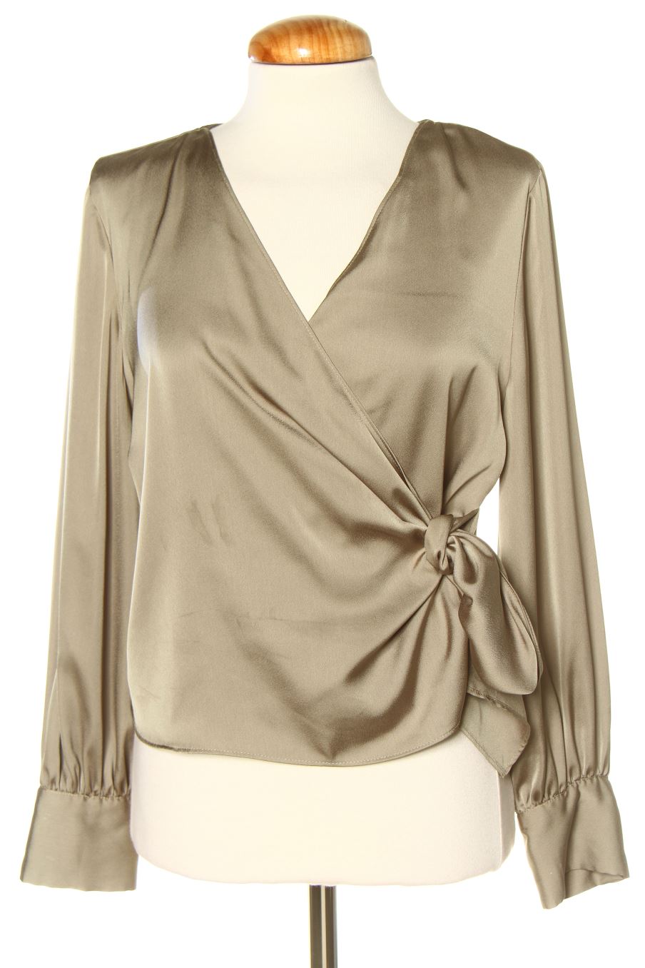 Blouse à manches longues Zara de la taille S, de couleur vert