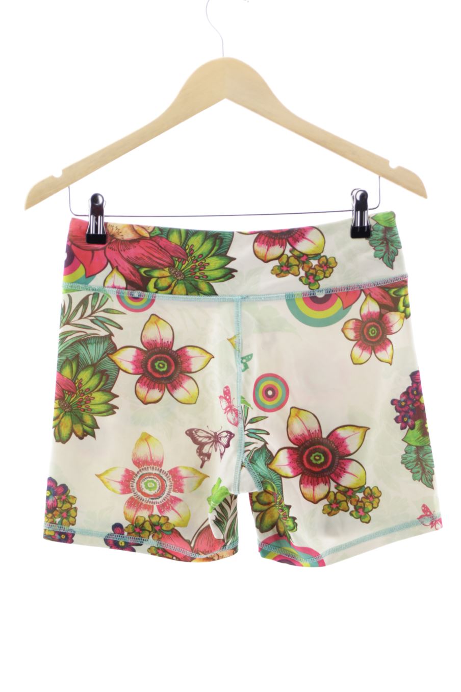 Pantalones cortos de deporte de Desigual de la talla L, de color flores
