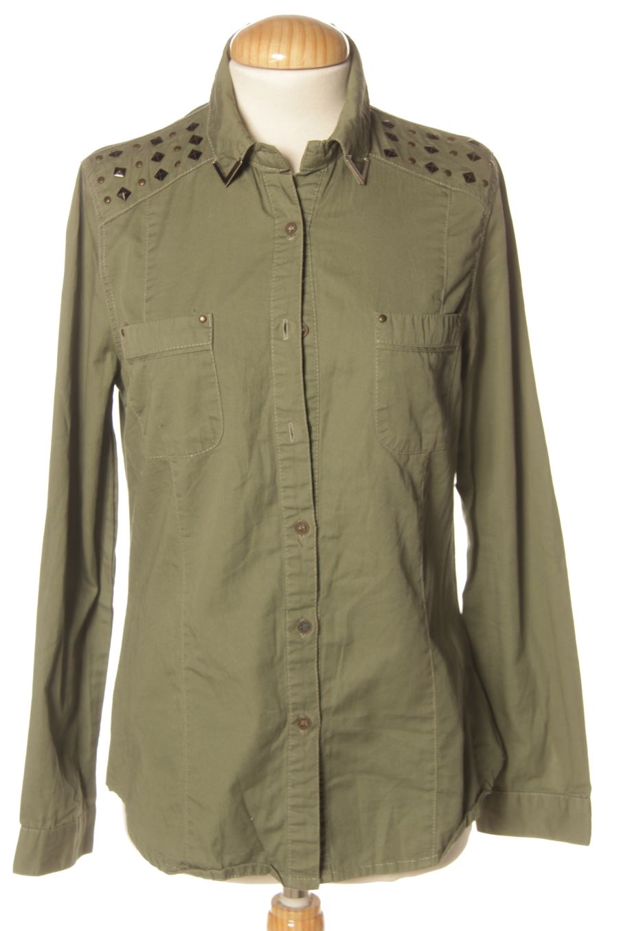 Camicia de tennis de la talla XS, de color verde
