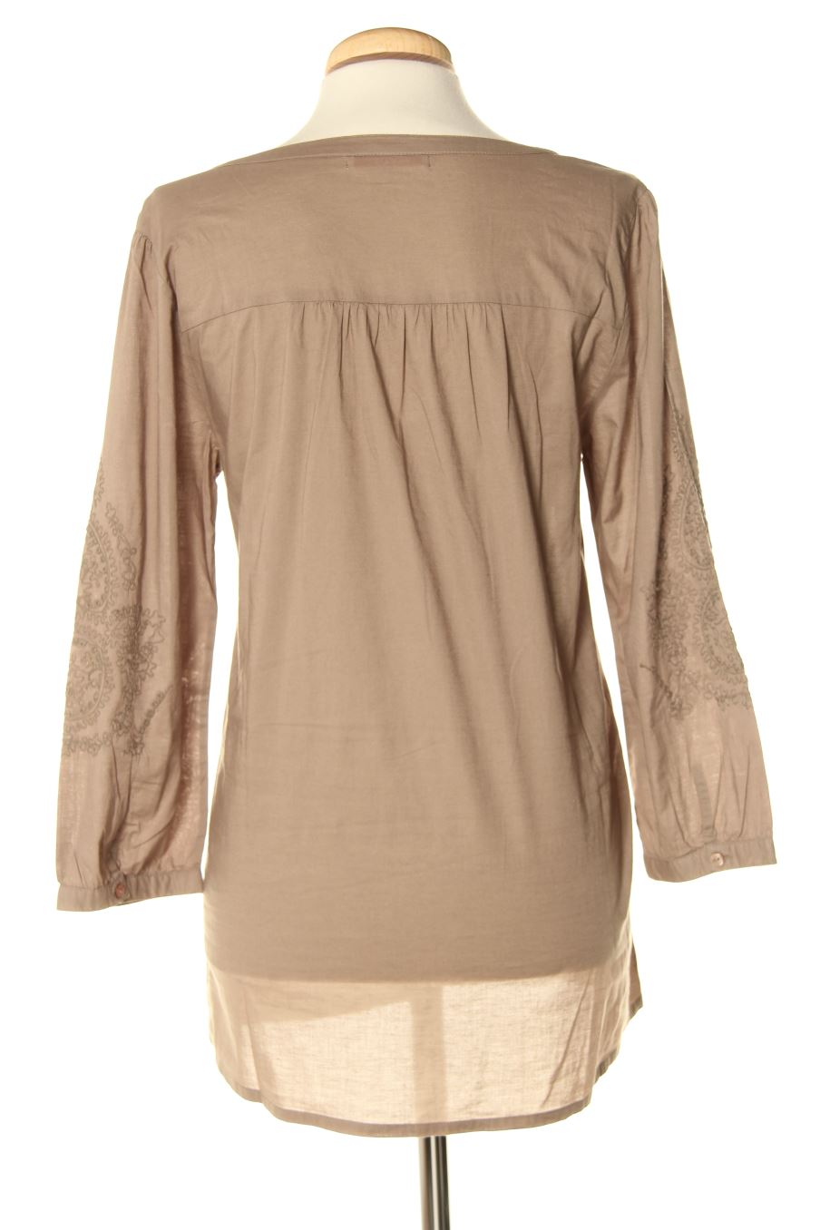 Blouse à manches longues Camaieu de la taille 38, de couleur marron
