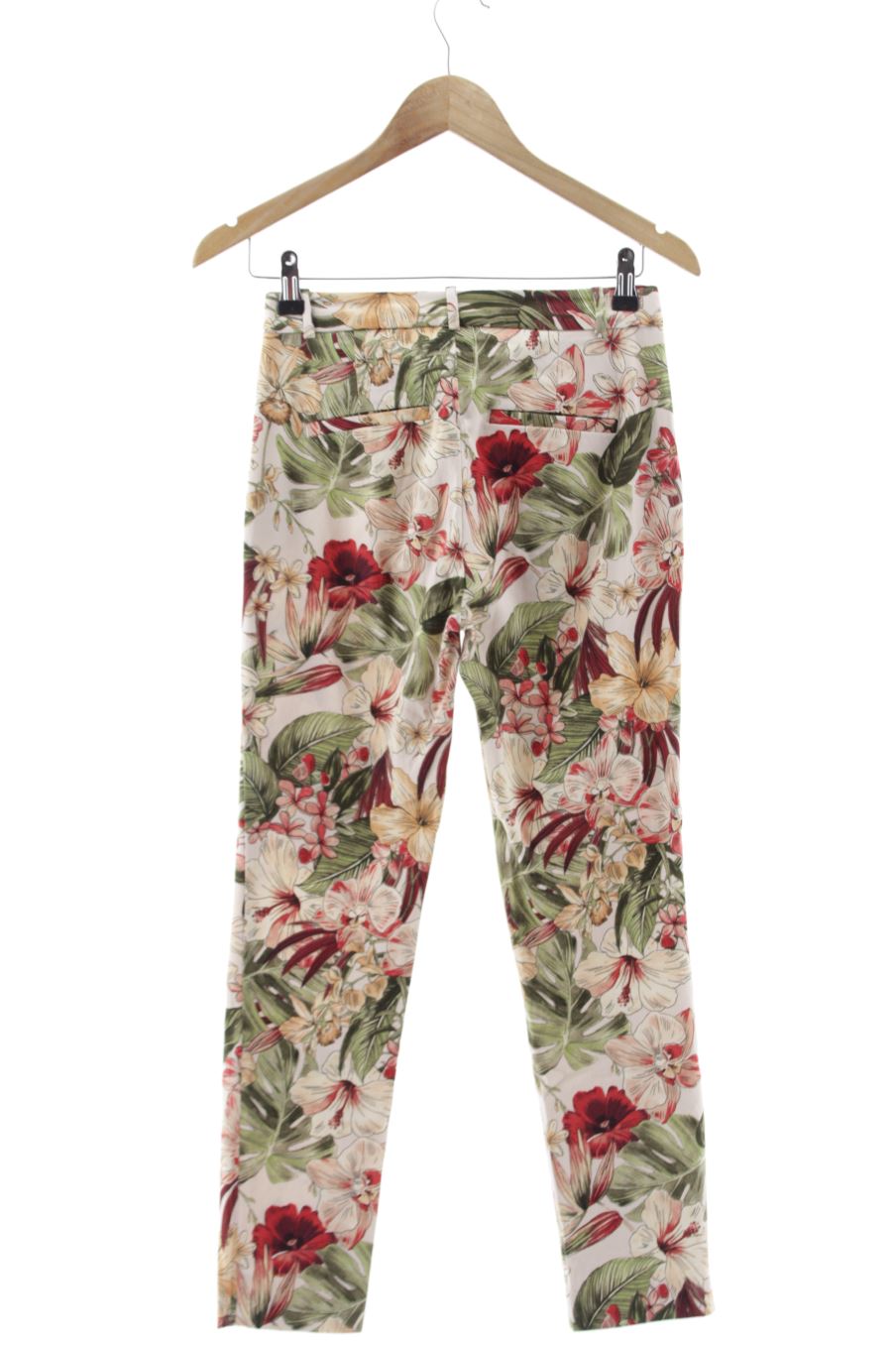 Pantalón de Zara de la talla XS, de color flores
