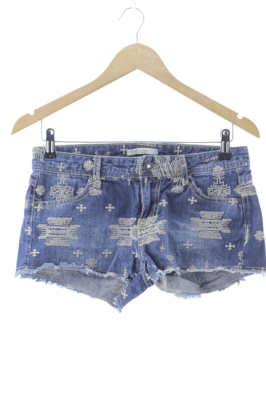 Shorts Stradivarius de la taille 38, de couleur bleu de denim