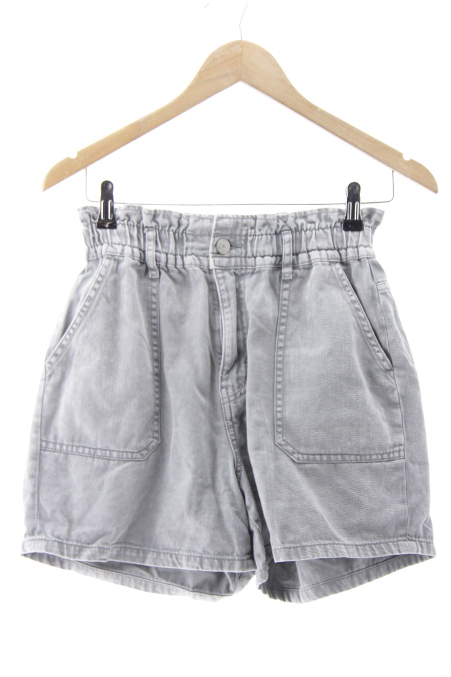 Shorts Pull & Bear de la taille M, de couleur gris de denim