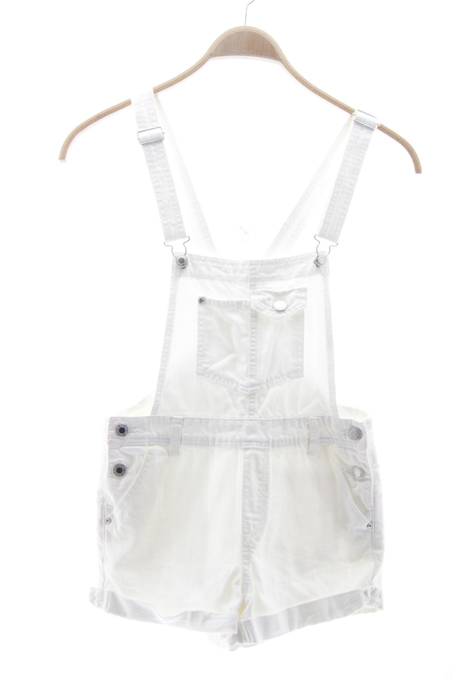 Jumpsuit von Bershka Größe XXS, Farbe Weiss, aus Jeanskleidung für