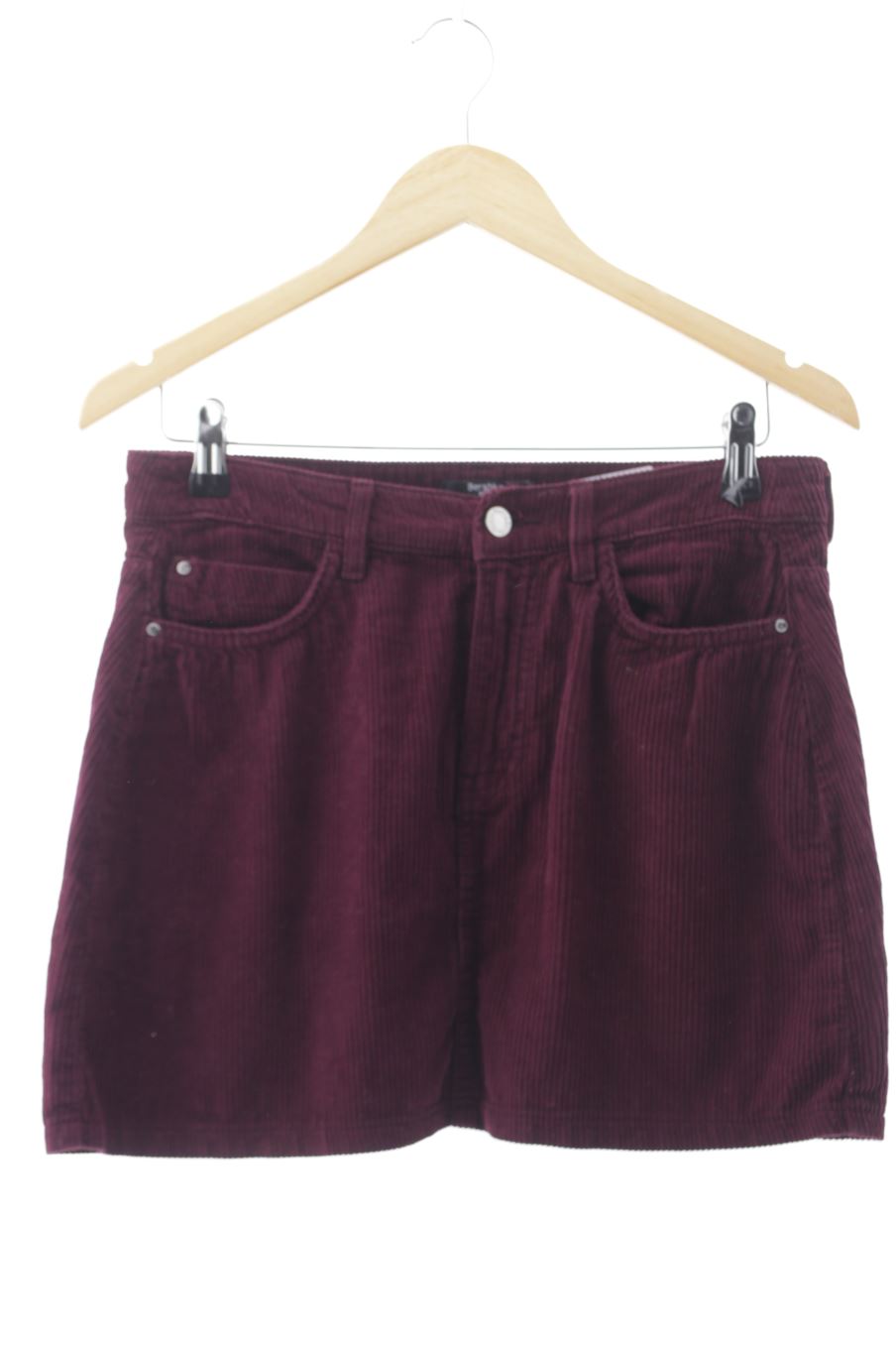 Jupe Bershka de la taille L, de couleur bordeaux