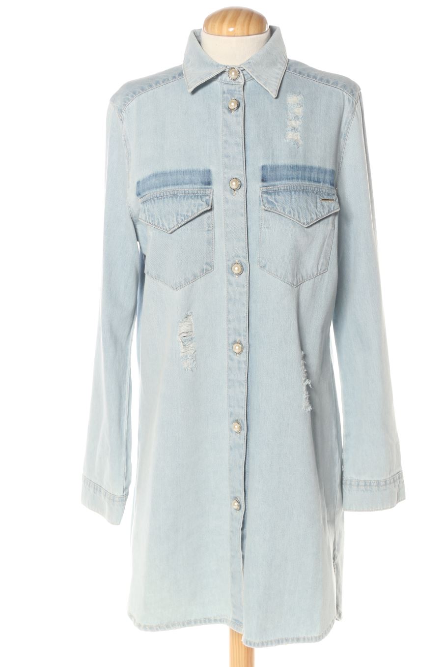 Vestido casual de Guess de la talla 42, de color azul de ropa vaquera