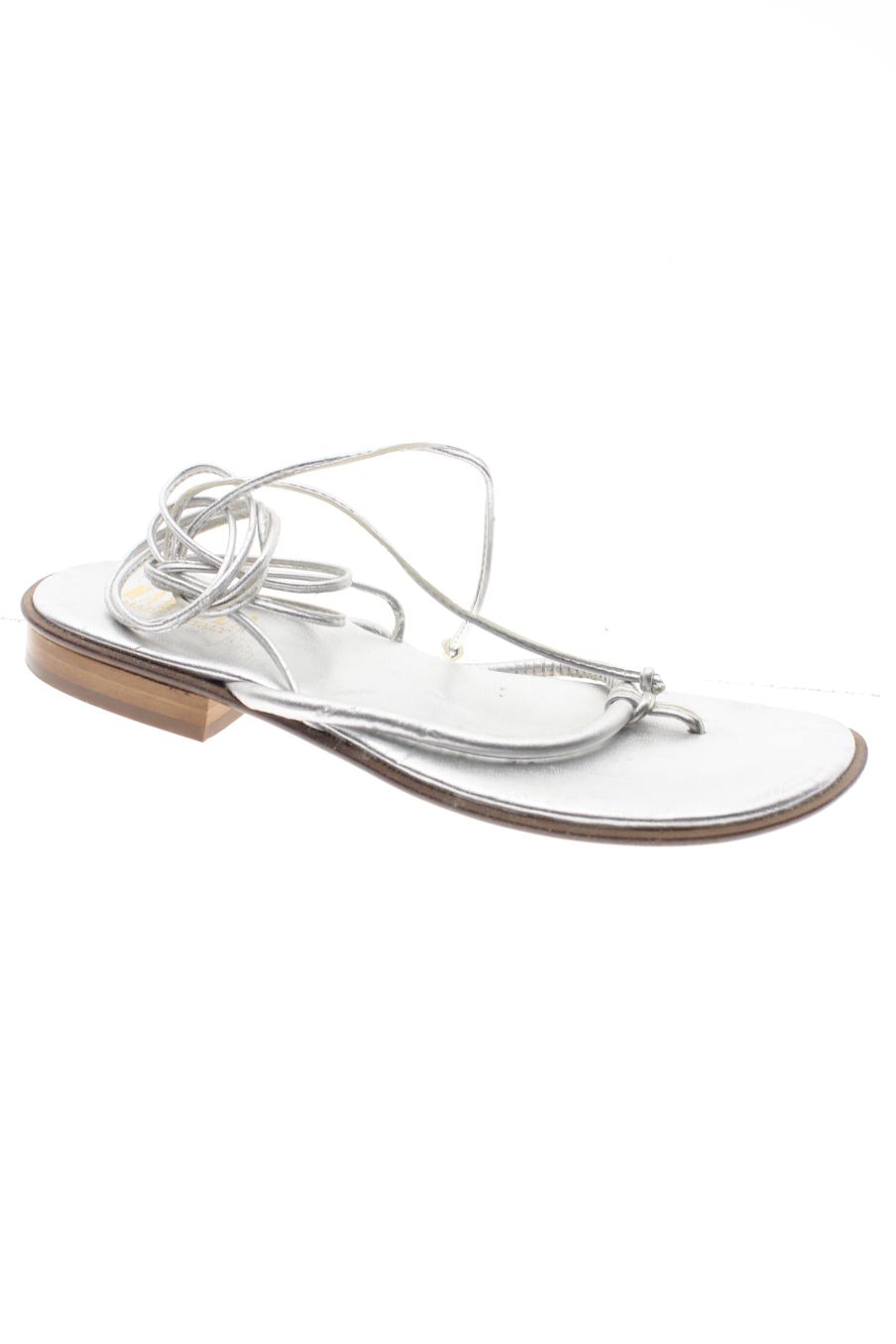 Sandalias planas de Marella Ferrera de la talla 36, de color plateado de