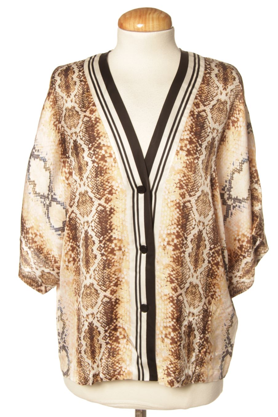 Blusa de manga corta de Maje de la talla 32, de color animal print