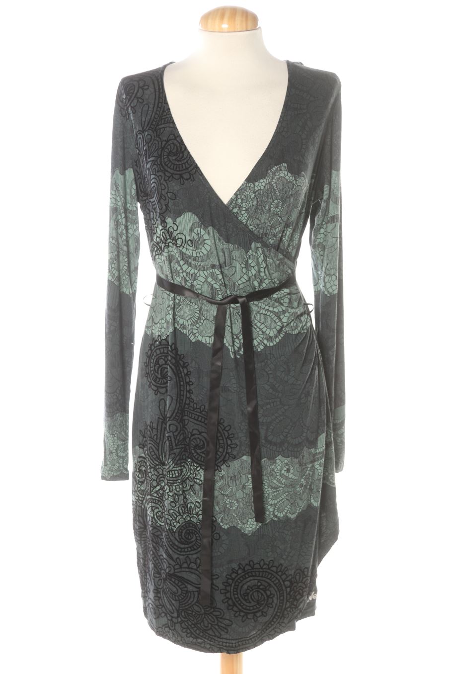 Robe casual Desigual de la taille L, de couleur vert
