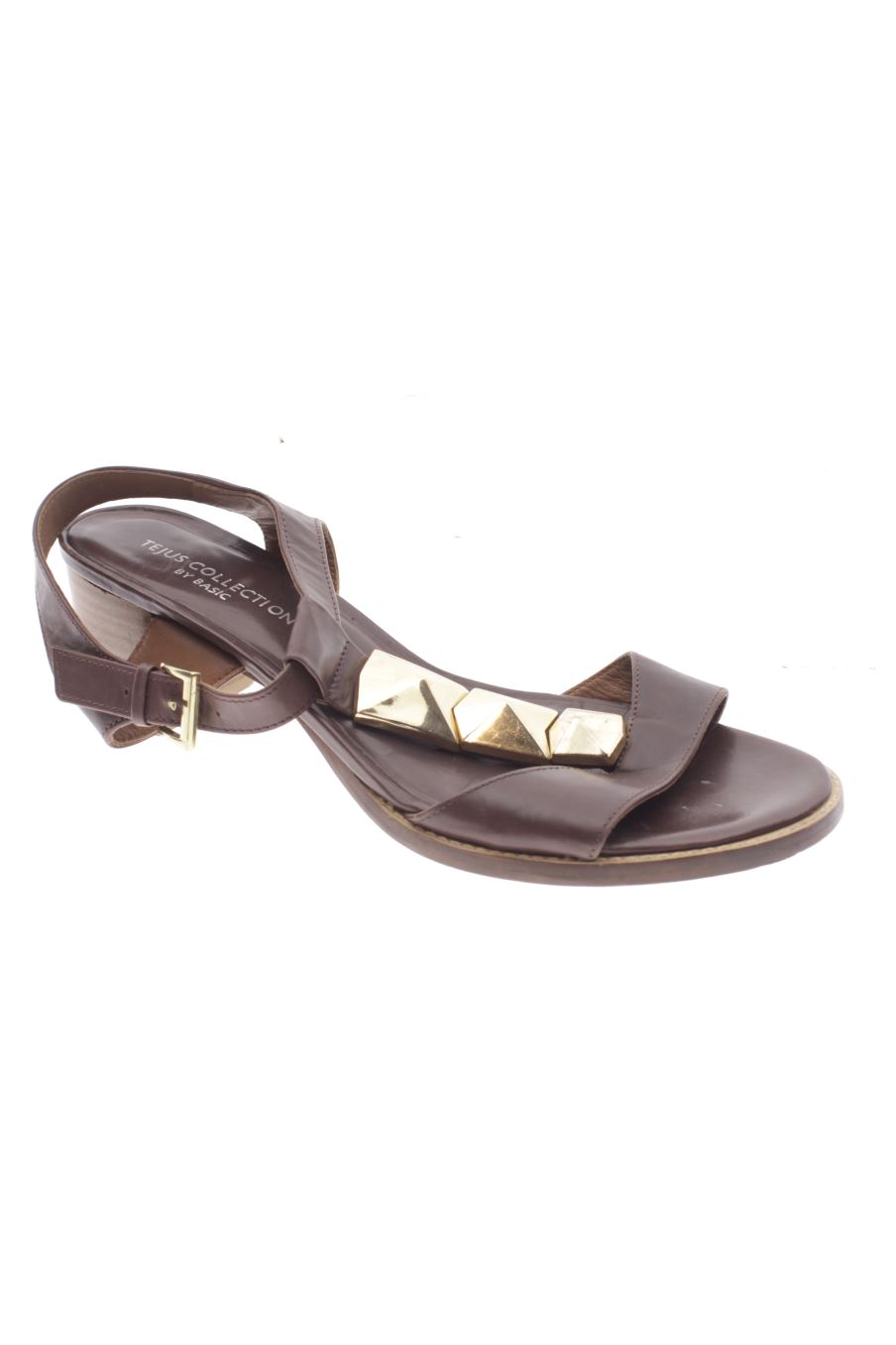 Sandalias tacon de Tejus de la talla 40, de color marrón de