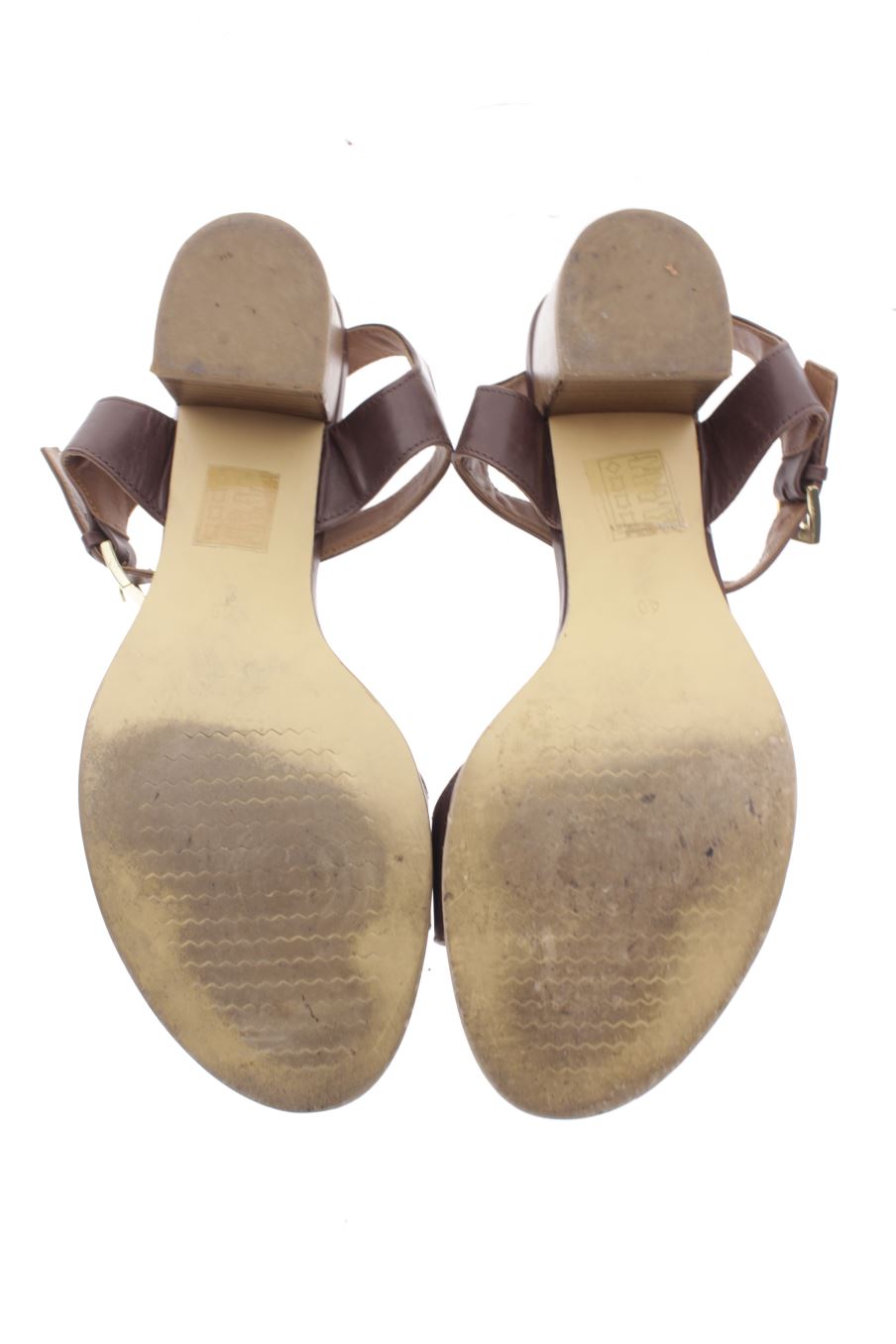 Sandalias tacon de Tejus de la talla 40, de color marrón de