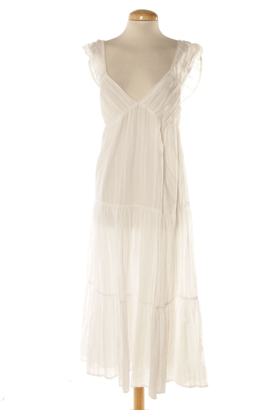Robe casual Pull Bear de la taille S de couleur blanc