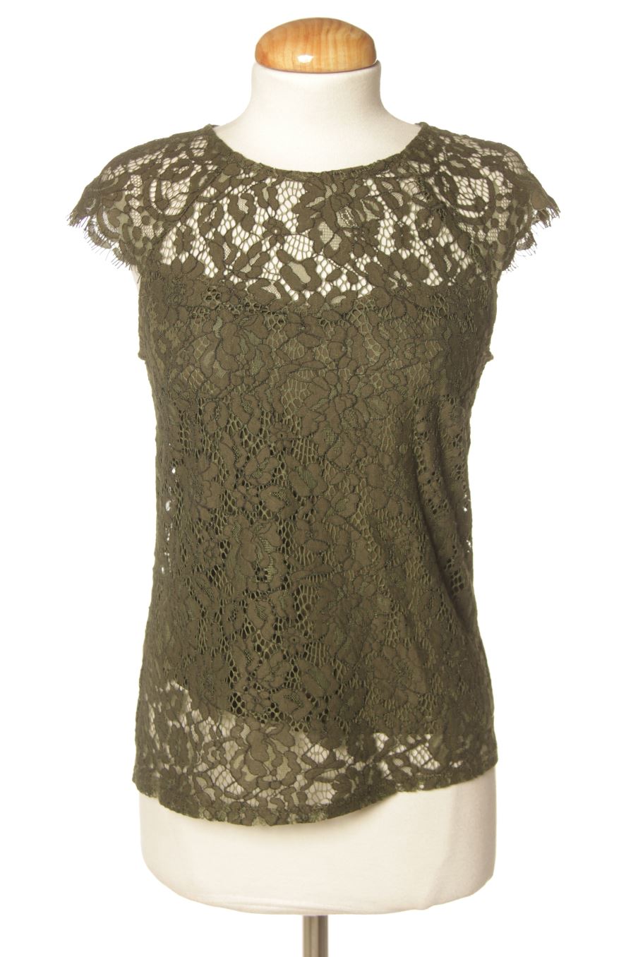 Blouse à manches courtes H&M de la taille XS, de couleur vert