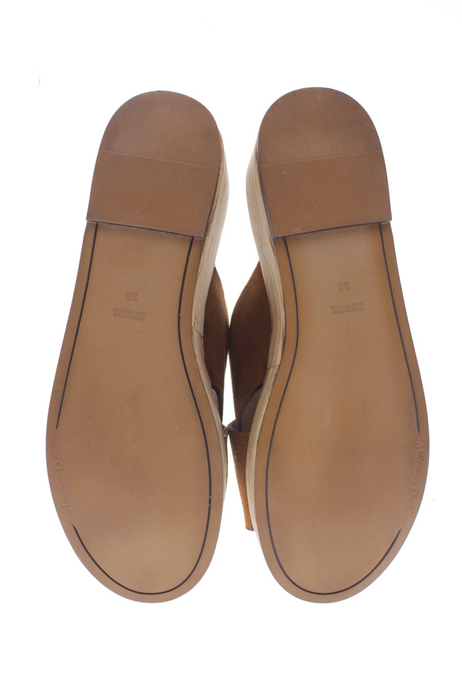 Plataformas de Massimo Dutti de la talla 38, de color marrón de