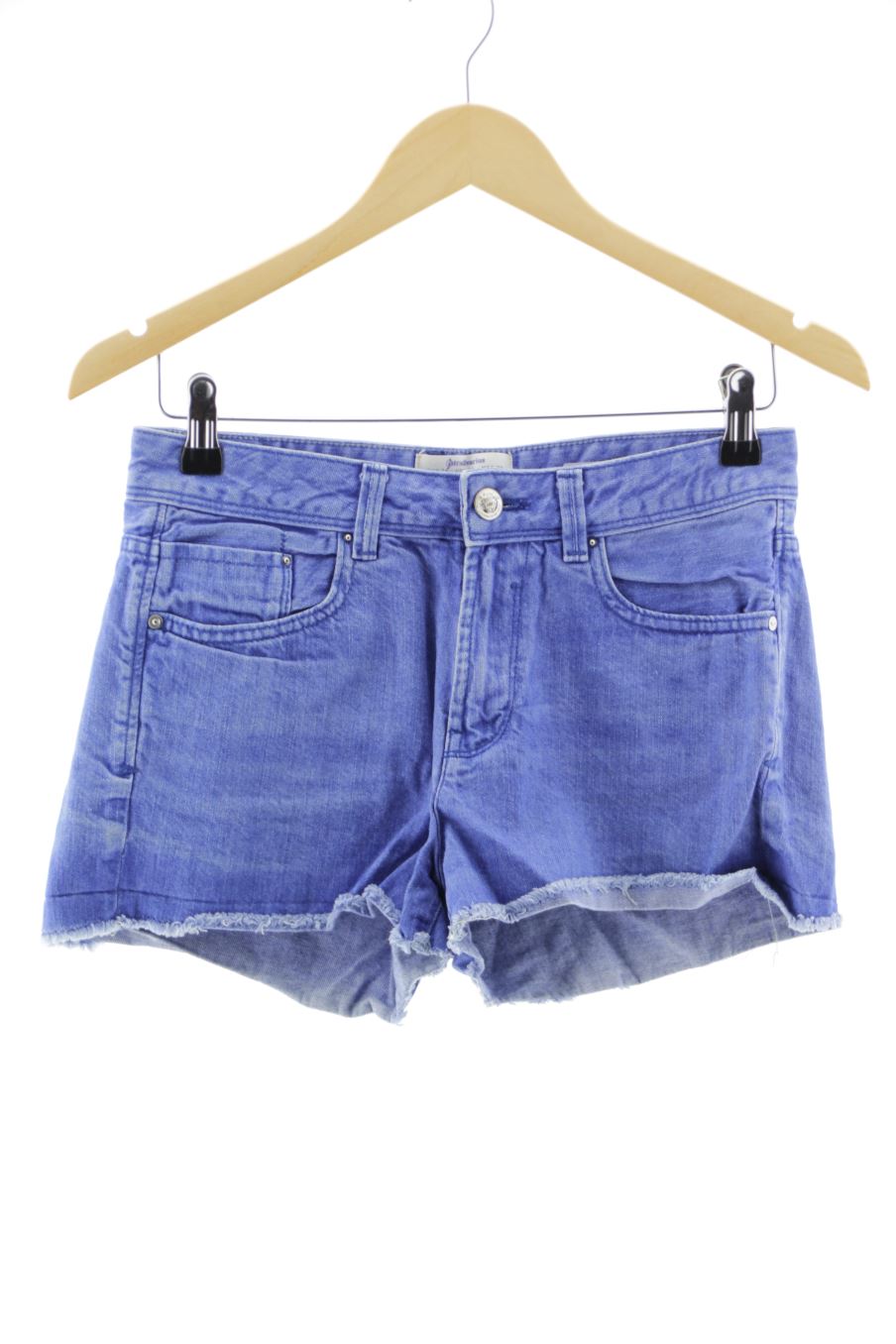 Shorts Stradivarius de la taille 36, de couleur bleu de denim