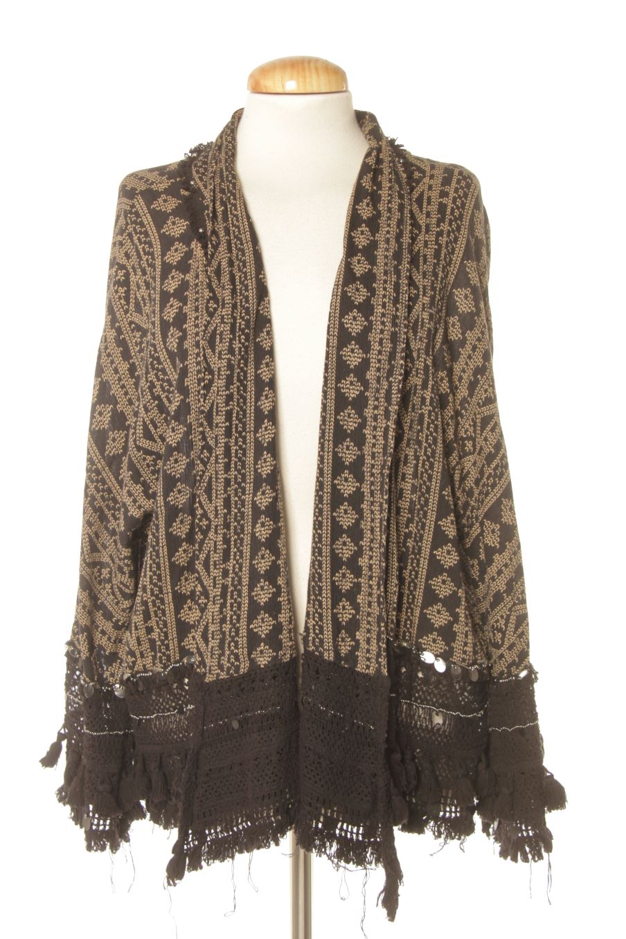Kimono de Zara de la talla M de color negro