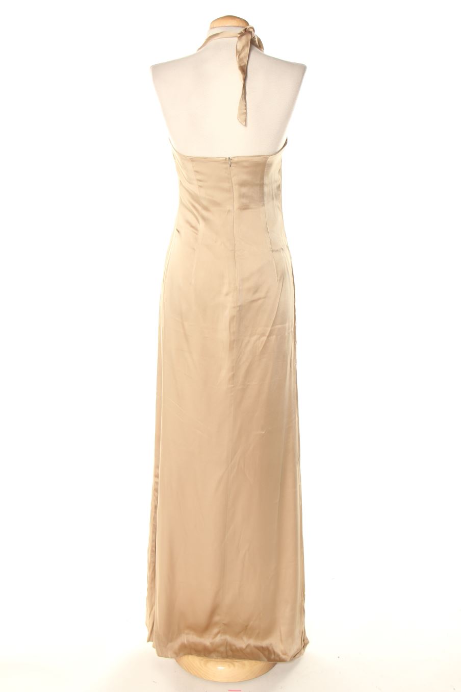 Vestido elegante de Massimo Dutti de la talla 40, de color dorado
