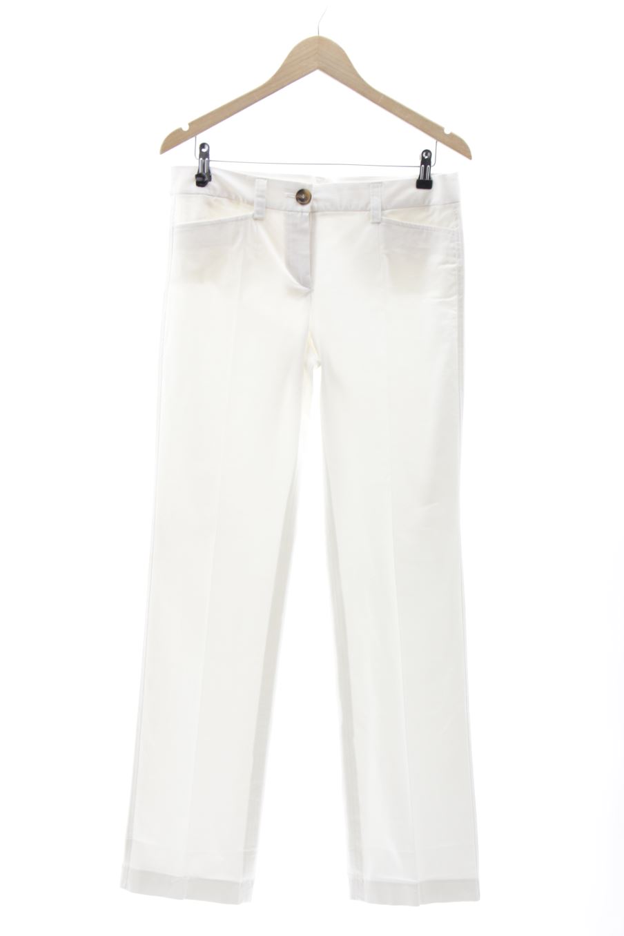 Pantalon Massimo Dutti de la taille 42, de couleur blanc