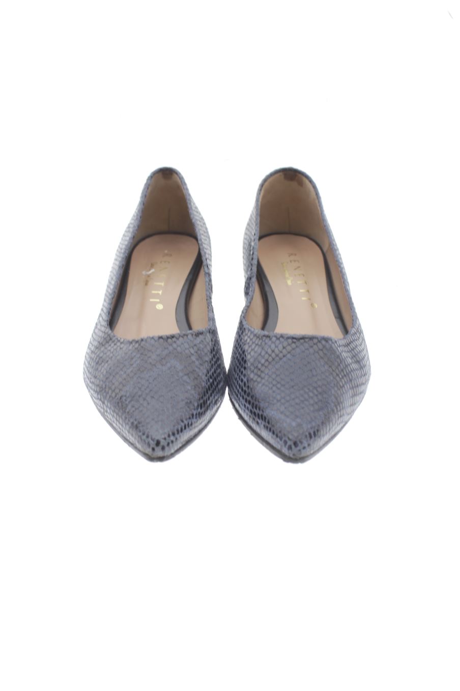 Zapatos de tacon de renetti de la talla 37, de color azul marino de