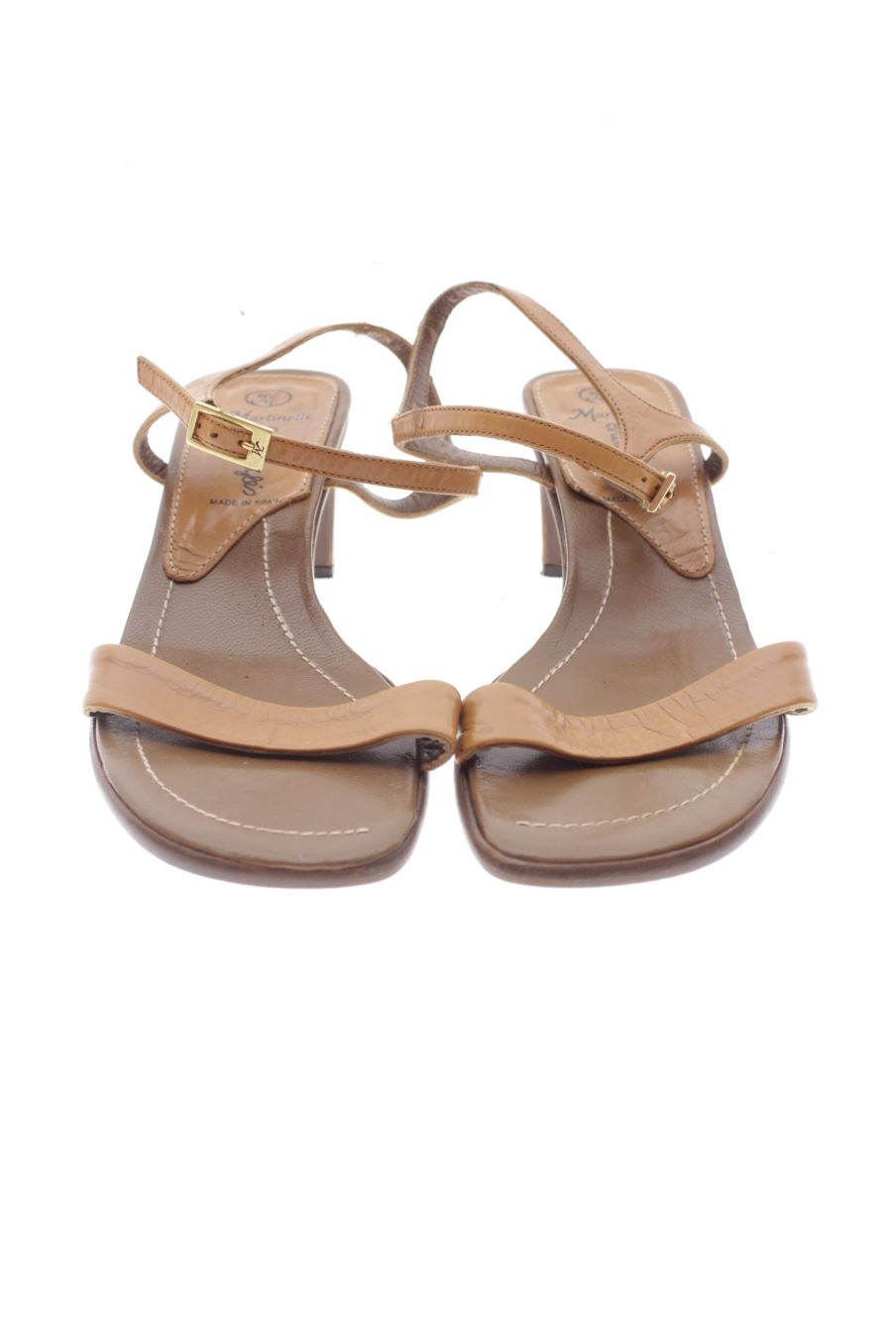 Sandalias tacon de Martinelli de la talla 35, de color marrón de