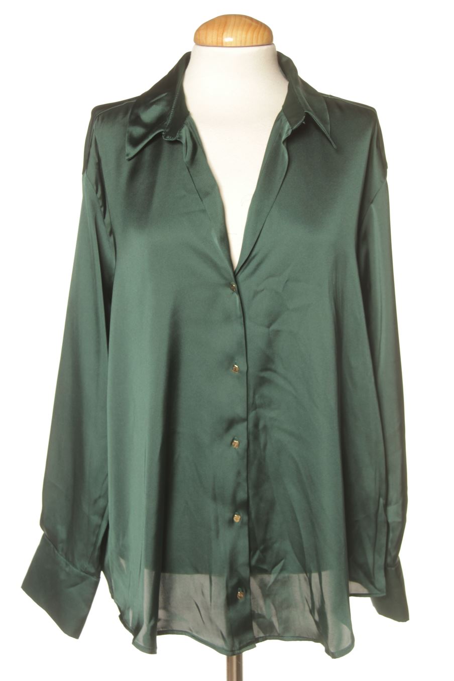 Camisa de Zara de la talla L, de color verde