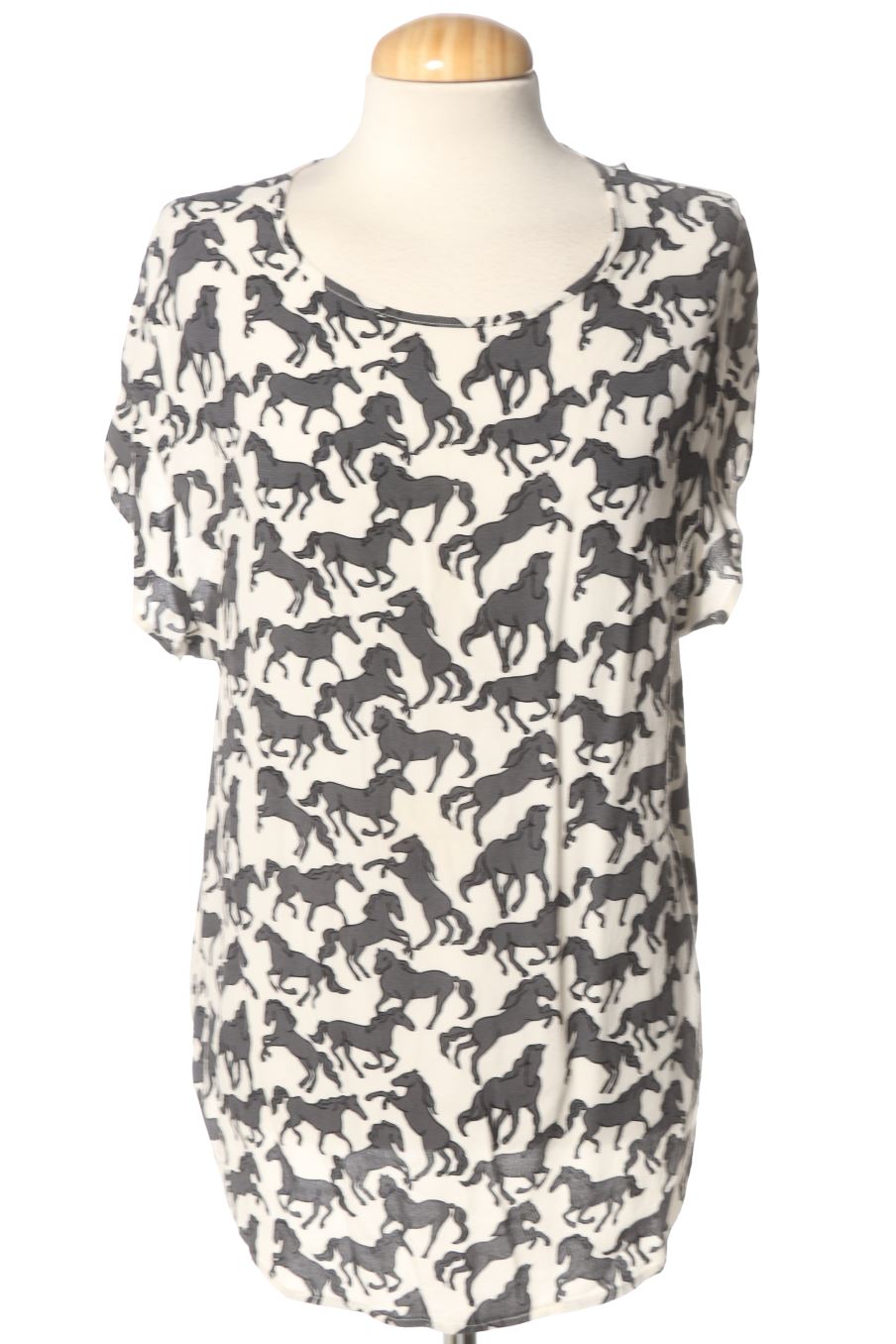 Blusa a maniche corte de H&M de la talla 46, de color stampato