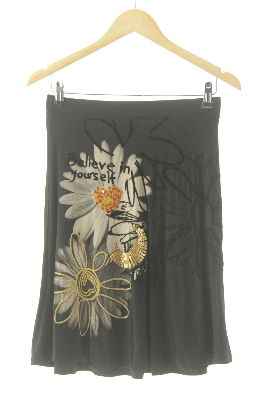 Jupe Desigual de la taille S, de couleur noir