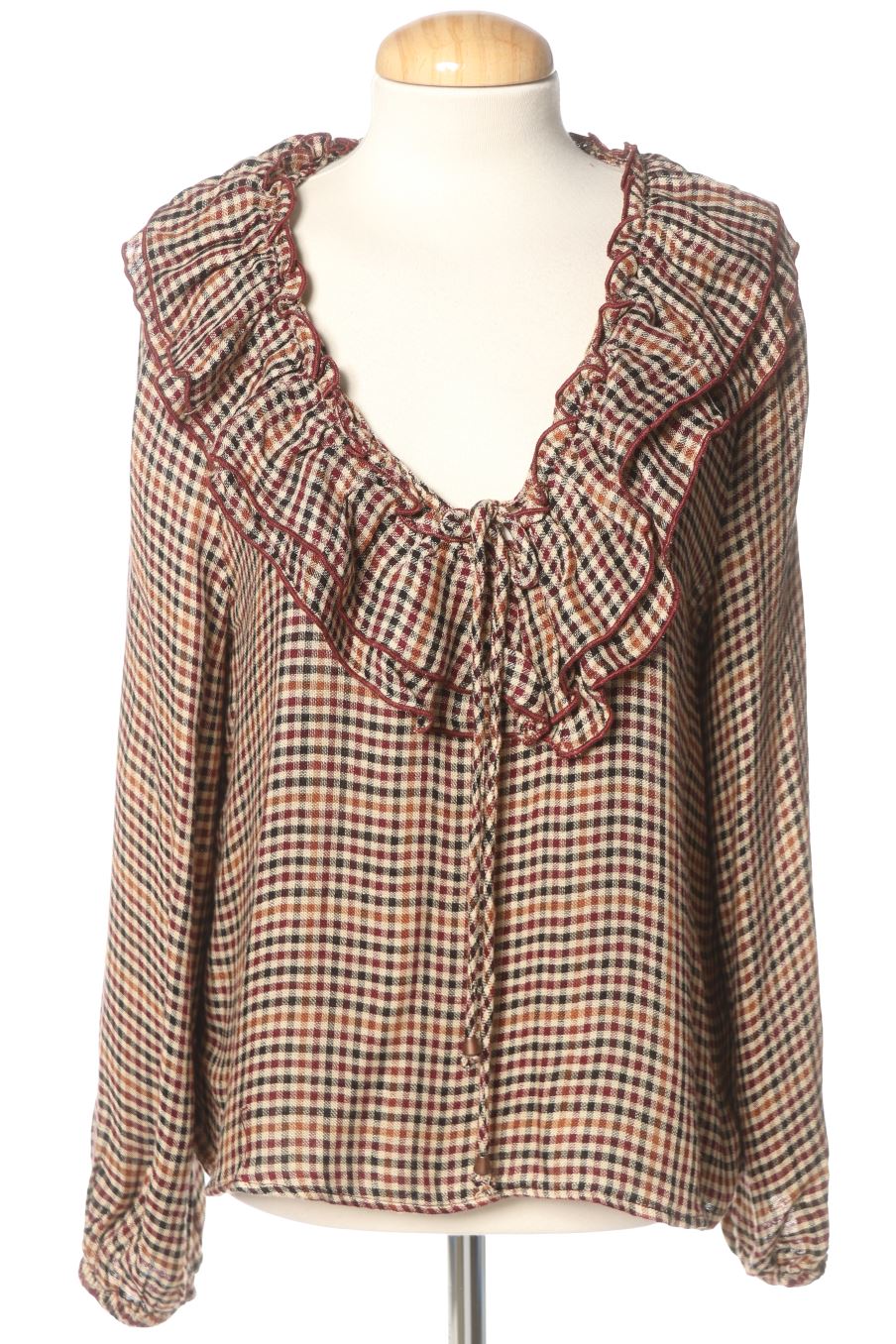Blusa a maniche lunghe de Zara de la talla S, de color quadri