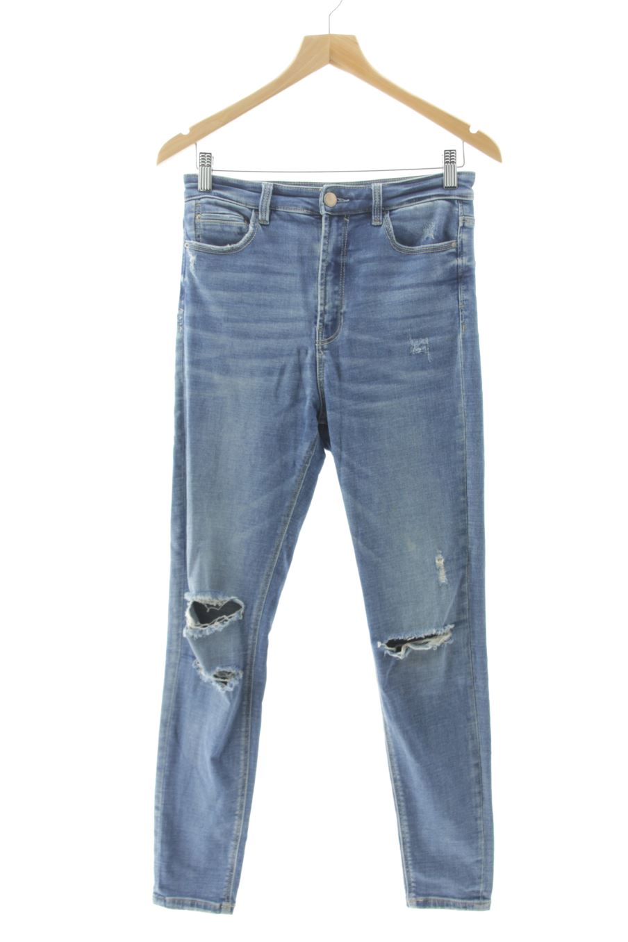 Jeans Stradivarius de la taille 38, de couleur bleu de denim