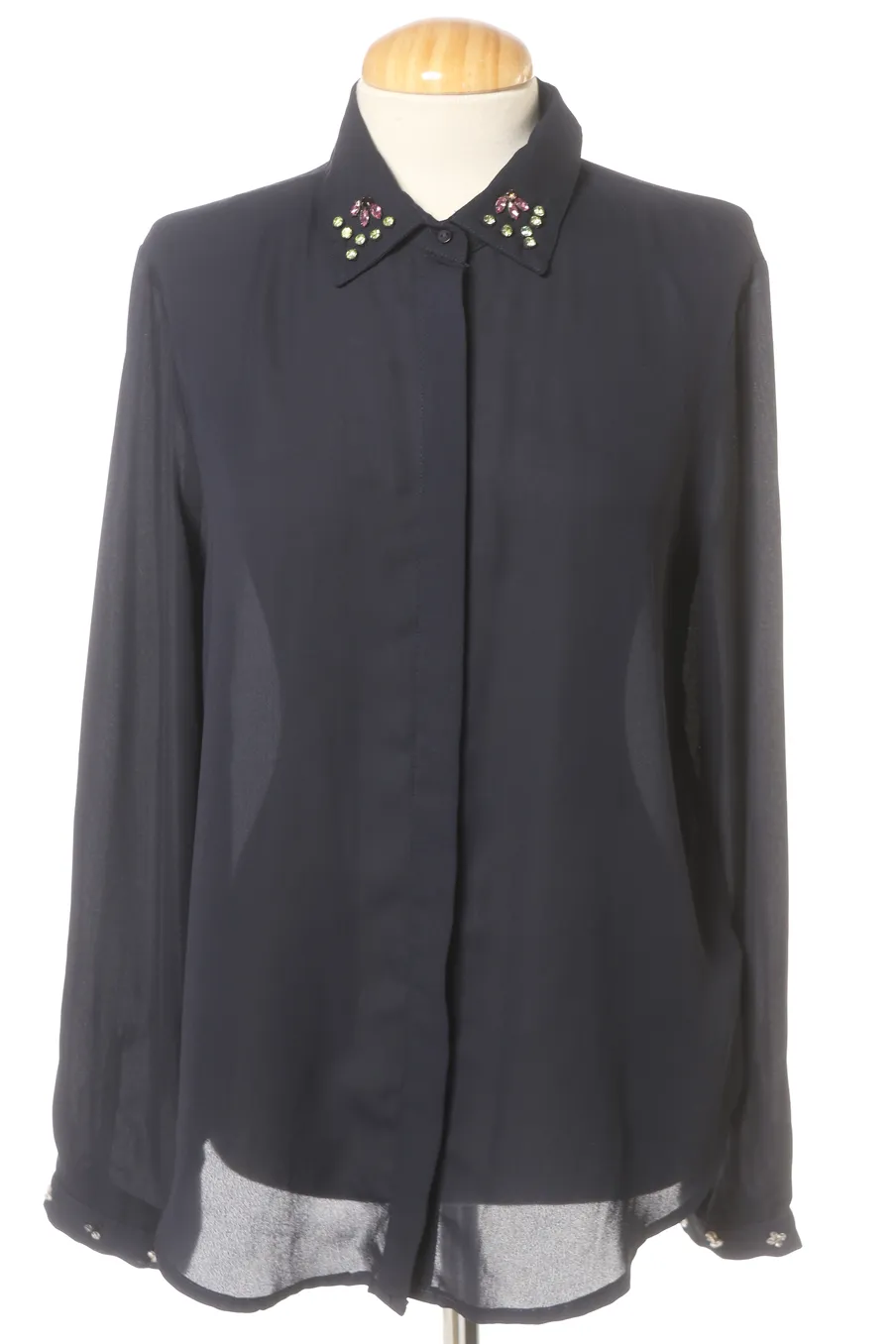 Chemise Zara de la taille M, de couleur bleu marine