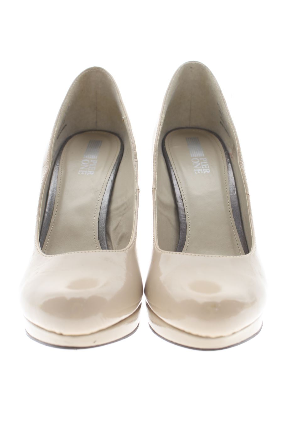 Zapatos de tacon de Pier One de la talla 38, de color beige de