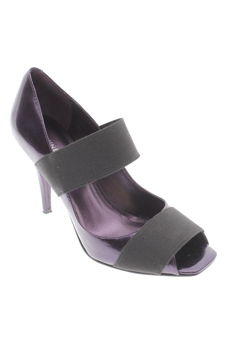 Sandalias tacon de Nine West de la talla 38, de color negro de