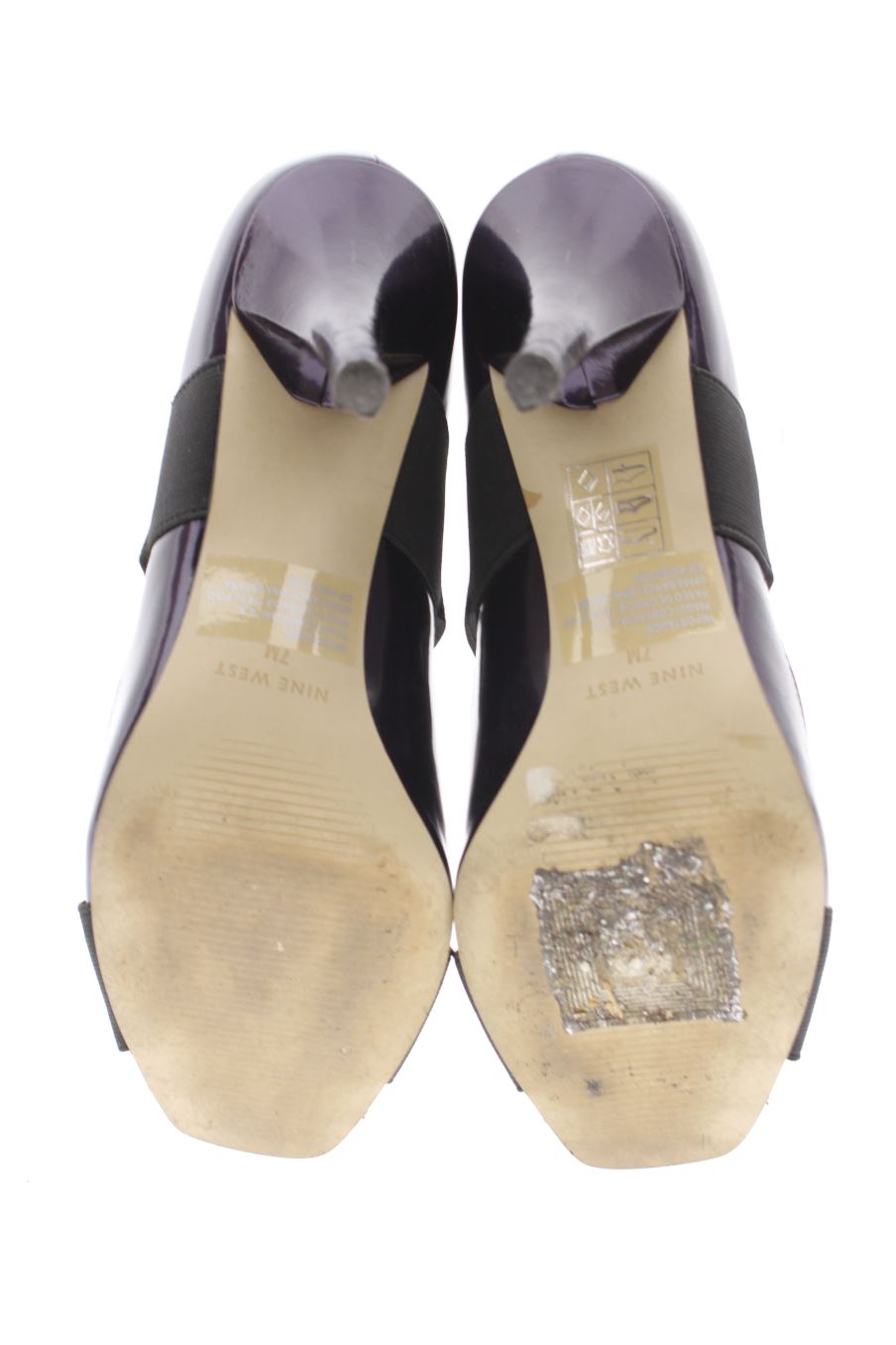 Sandalias tacon de Nine West de la talla 38, de color negro de