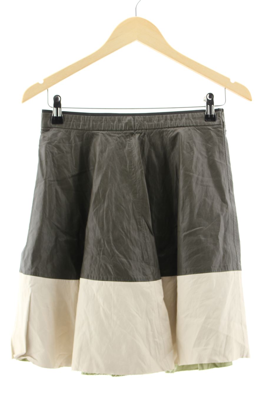 Falda de Zara de la talla S, de color verde de sintético