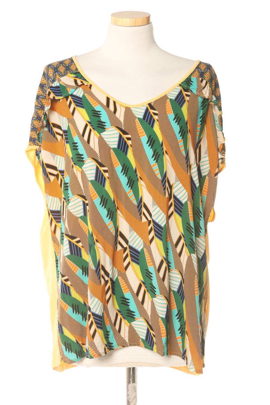 Blouse à manches courtes OCTOBER de la taille L, de couleur imprimés