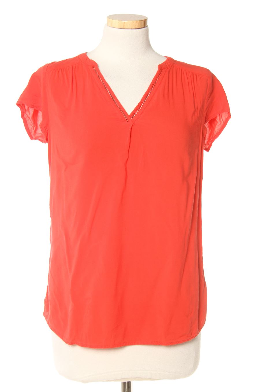 Blouse à manches courtes Camaieu de la taille S, de couleur rouge